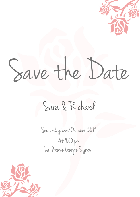Save The Date FLYER TEMPLATE PosterMyWall