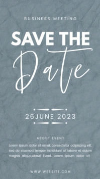save the date FLYER TEMPLATE Digital Display (9:16)