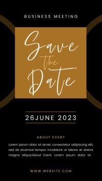 save the date FLYER TEMPLATE Tampilan Digital (9:16)