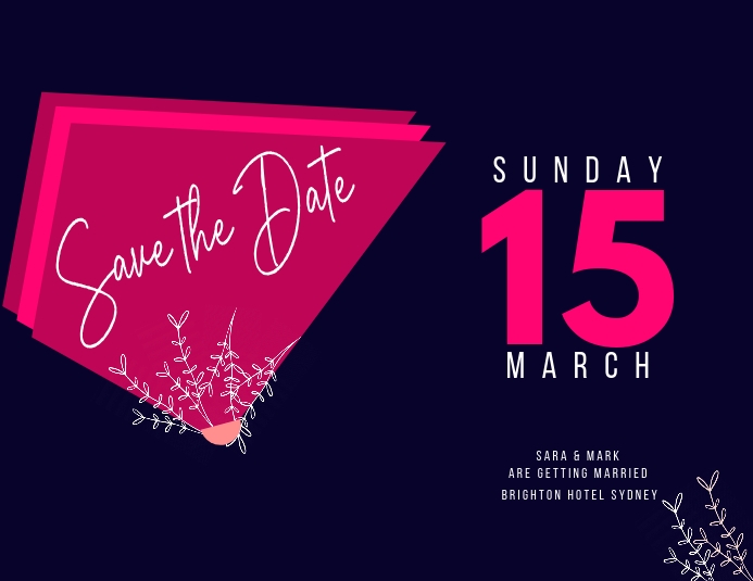 save the date FLYER TEMPLATE Volantino (US Letter)