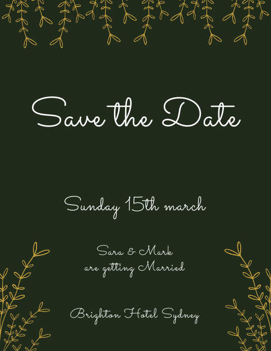 Save The Date FLYER TEMPLATE PosterMyWall