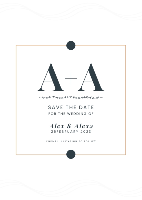 save the date FLYER TEMPLATE A6