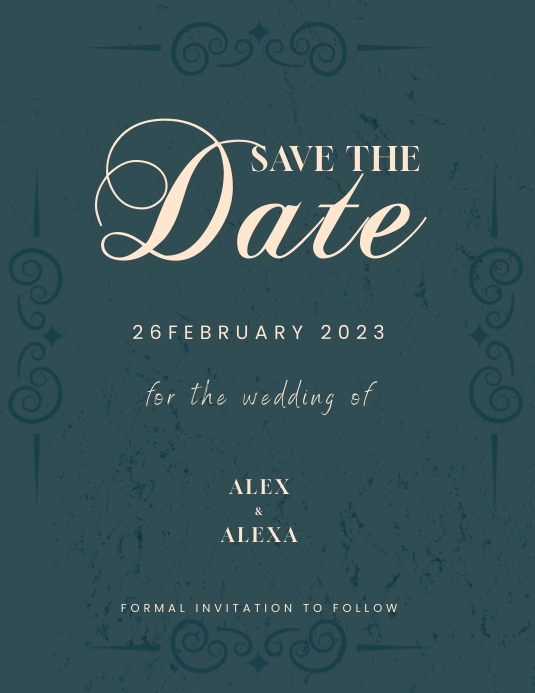 Save The Date FLYER TEMPLATE PosterMyWall