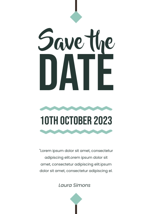 Save The Date FLYER TEMPLATE PosterMyWall