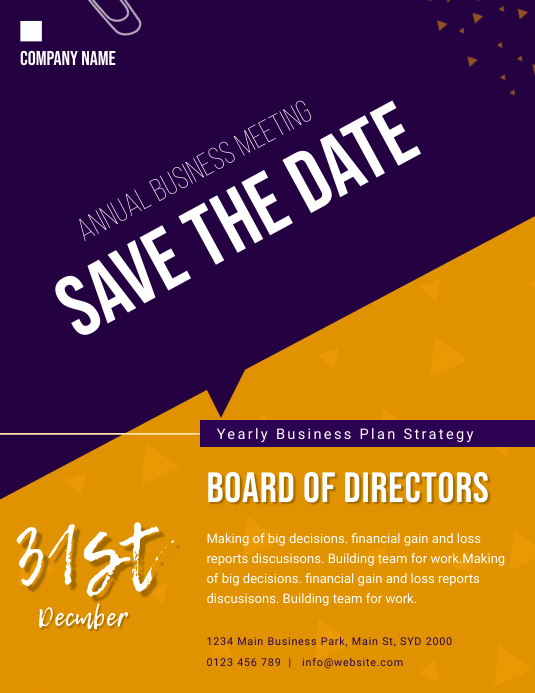 save the date FLYER TEMPLATE