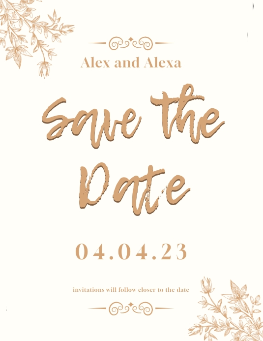 save the date FLYER TEMPLATE PosterMyWall