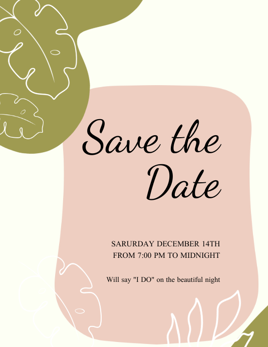 save the date FLYER TEMPLATE PosterMyWall