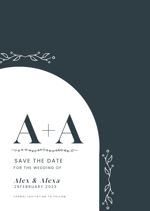 save the date FLYER TEMPLATE A6