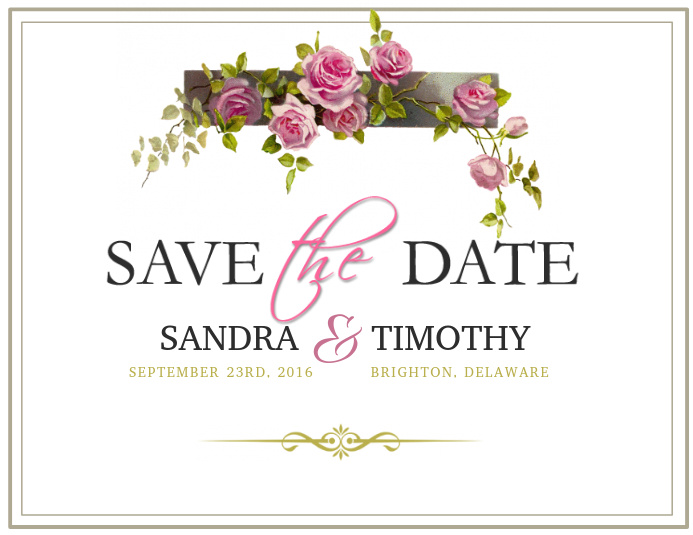 Save the date Ulotka (US Letter) template