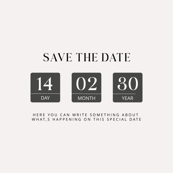 Save the Date Instagram Post Template | PosterMyWall