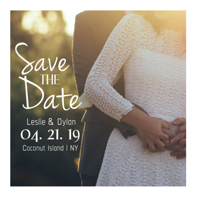 Save the Date Instagram Post Instagram-opslag template