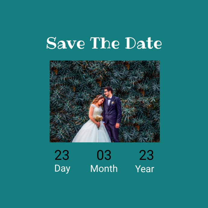 Save The Date Instagram Post template