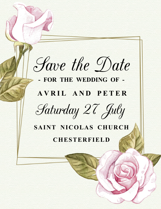 Save the Date Invitation Template PosterMyWall