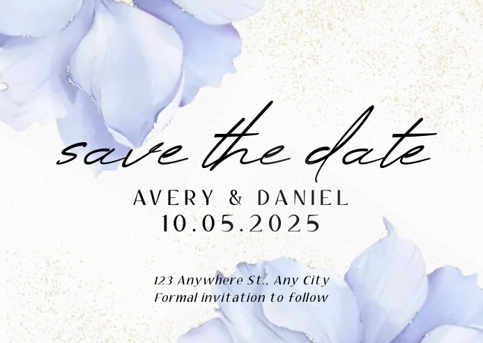 Save the Date Postcard Invitation A6 template