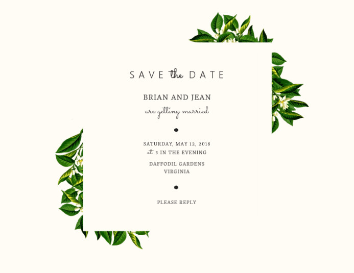 Save The date Postcard Template Iflaya (Incwadi ye-US)