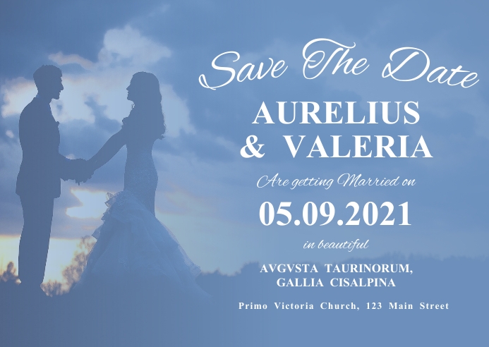 Save the date postcard template design