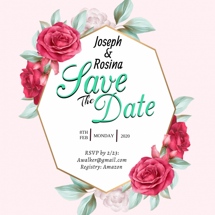 Save The Date Poster Template PosterMyWall