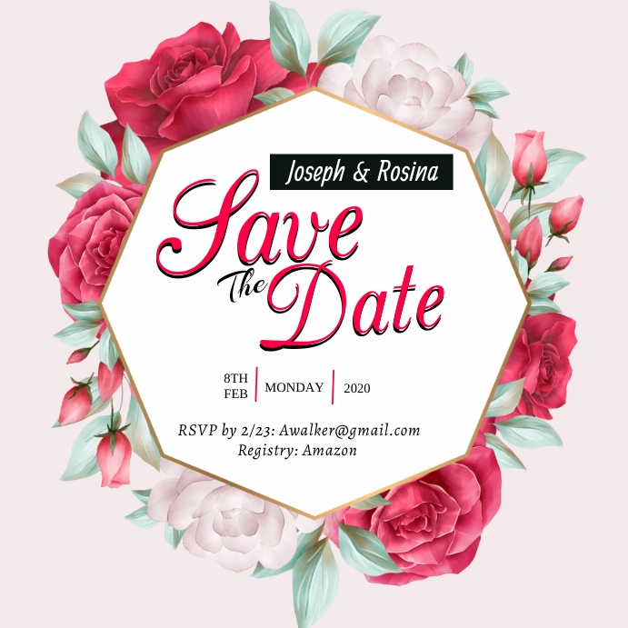 Save The Date Poster Template