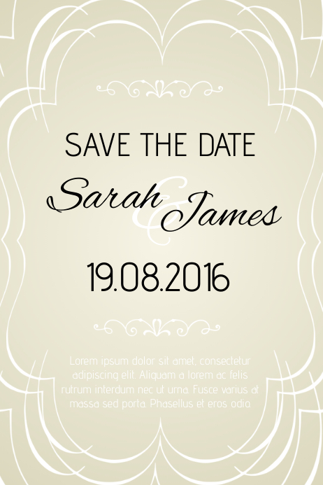 save the date template Iphosta