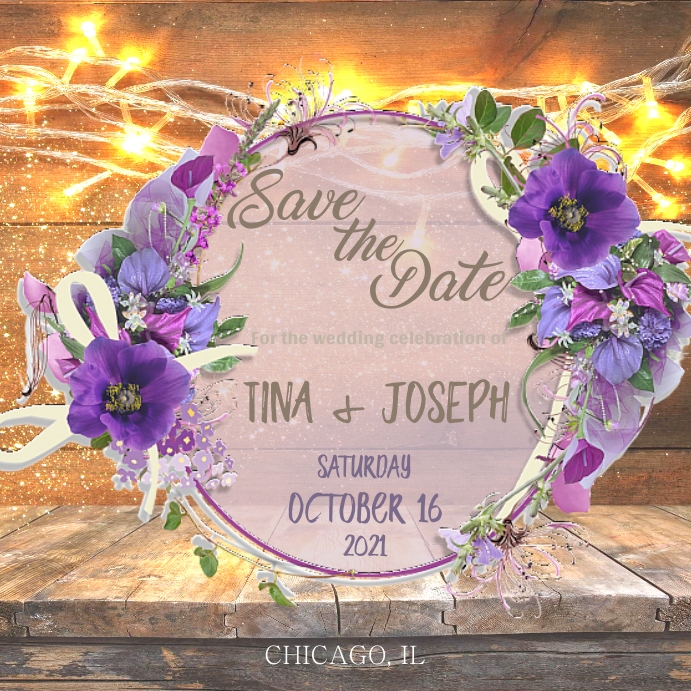 Copy of Save the Date Purple | PosterMyWall