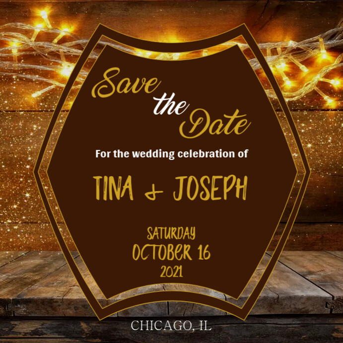 Save The Date Rustic Template PosterMyWall