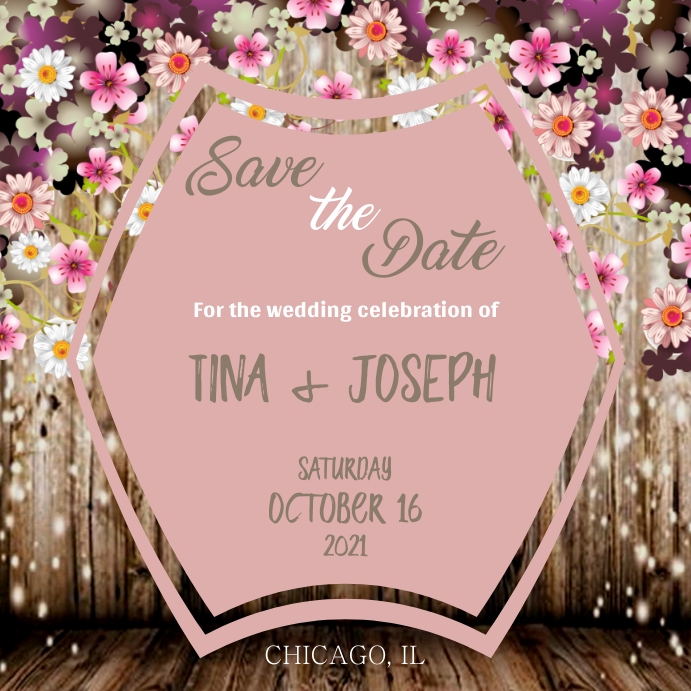 Save The Date Rustic Template PosterMyWall