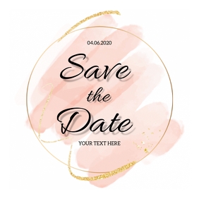 Save the date Social Media DESIGN Template Square (1:1)