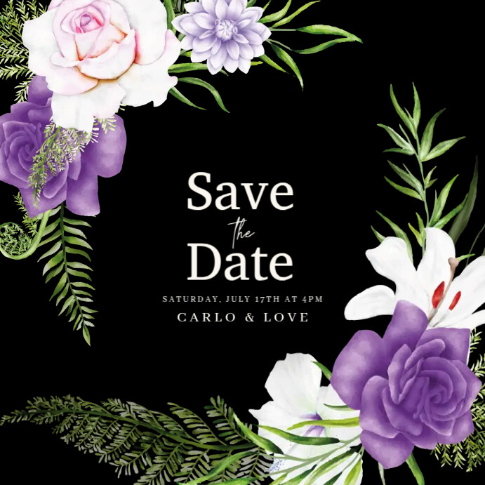 Save The Date Template Instagram Post