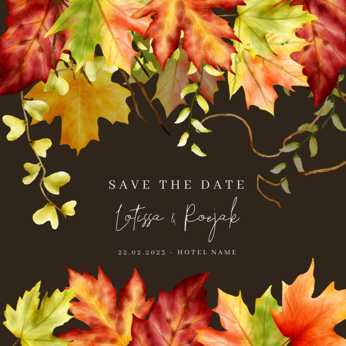 Save The Date Template Instagram na Post