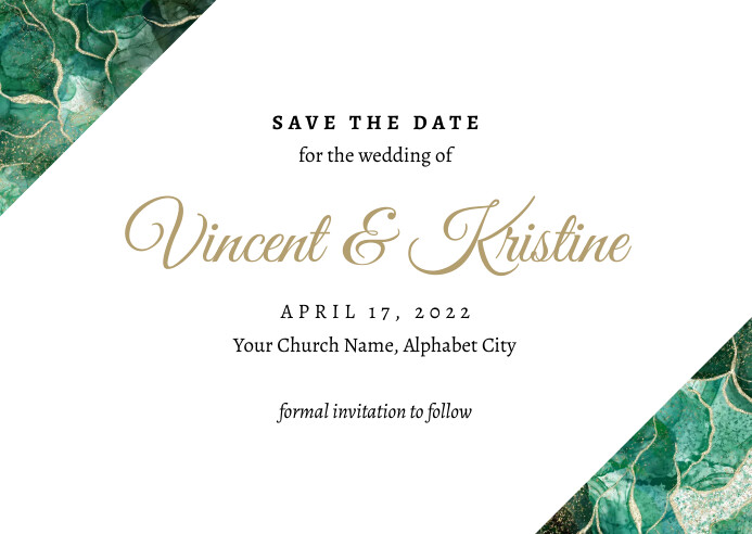 Save The Date Template A6