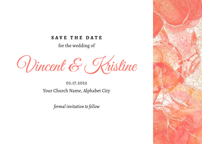 Plantilla de Save The Date Template | PosterMyWall