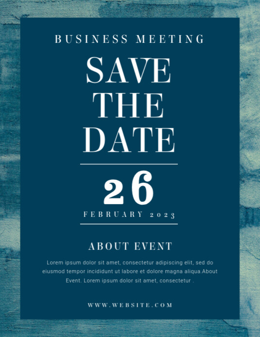 SAVE THE DATE TEMPLATe Flyer (US Letter)