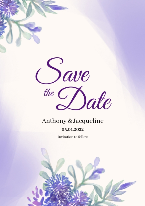 Save the Date Template A4