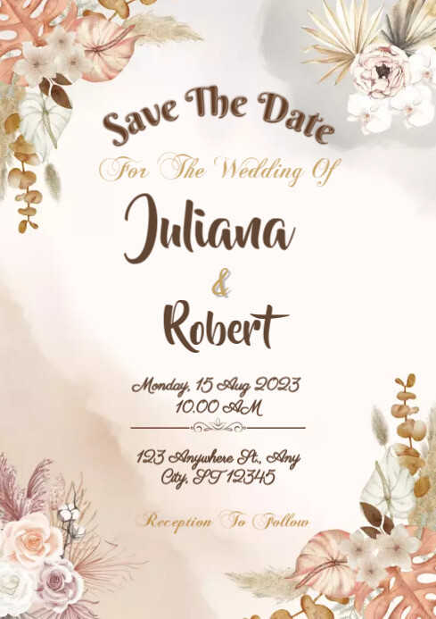 Save The Date Template Poster | PosterMyWall