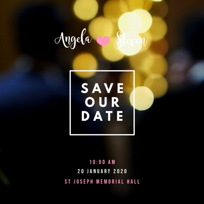 Save The Date Video Template Postermywall