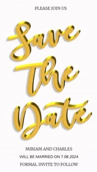 Save The Date Video Template Digital Display (9:16)