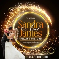 sAVE THE DATE WEDDING card cards online Instagram Post template