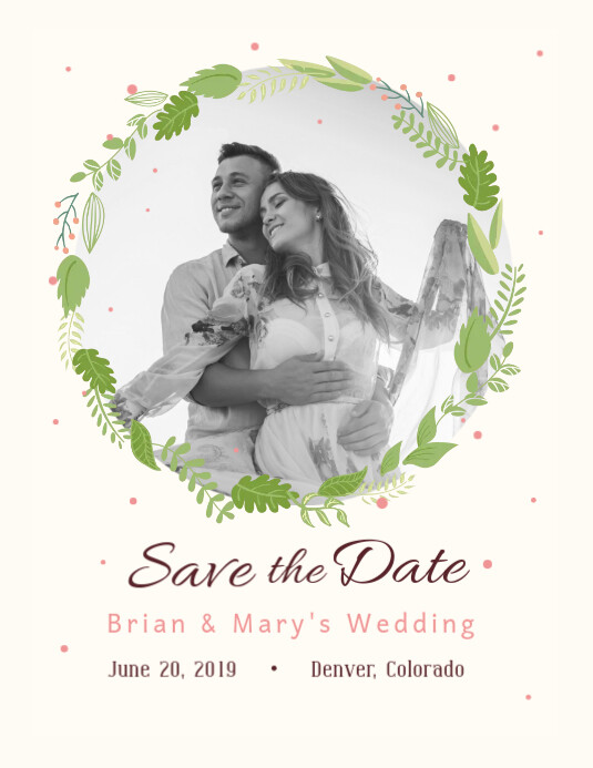 Save the Date Wedding Flyer Template PosterMyWall