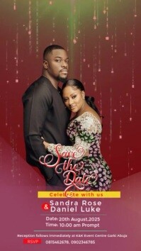 save the date wedding invitation Instagram Story template