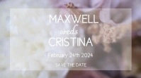 Save the date wedding invitation video Цифровой дисплей (16 : 9) template