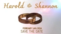 Save the date wedding invitation video Цифровой дисплей (16 : 9) template