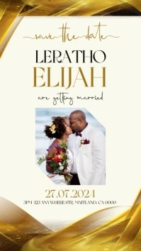 SAVE THE DATE WEDDING INVITE INVITATION DESIG Instagram Story template