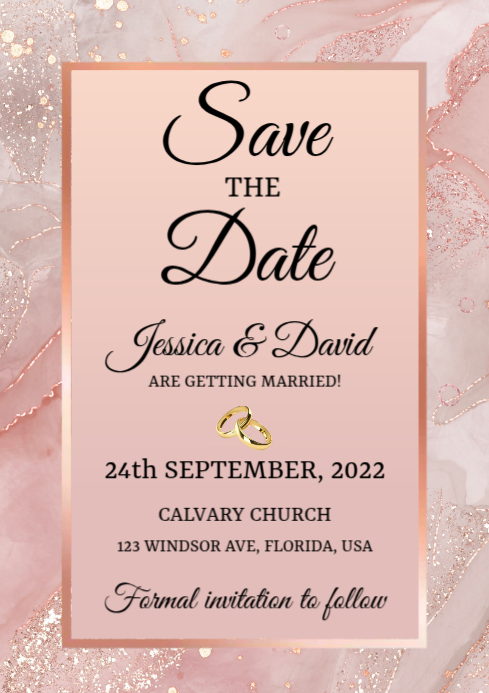 Save the date-Wedding Template A4