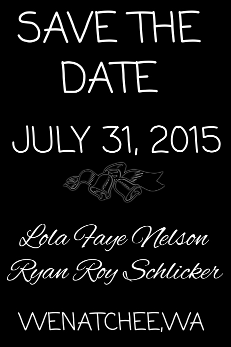 Save the date wedding Poster template