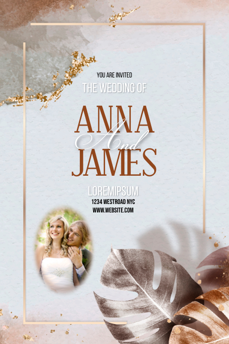 SAVE THE DATE WEDDING TEMPLATES FREE Poster