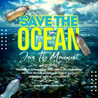 Save The Ocean Publicación de Instagram template