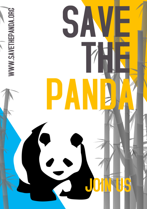 SAVE THE PANDA Template | PosterMyWall
