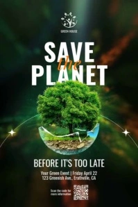 Save the Planet Video Poster template