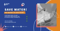 Save The Water Obraz udostępniany na Facebooku template