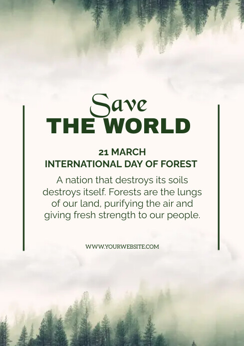 Save the World International Day of Forest Po A1 template